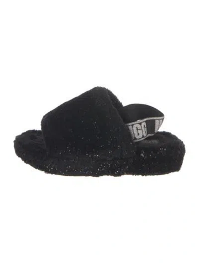 Pre-owned Ugg Shearling Slides In Blue