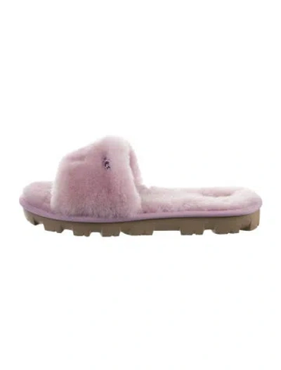 Pre-owned Ugg Shearling Slides In Multi