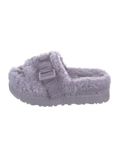 Pre-owned Ugg Shearling Slides In Purple