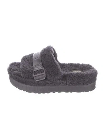 Pre-owned Ugg Shearling Slides In Purple