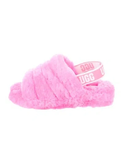 Pre-owned Ugg Shearling Slides W/ Tags In Pink