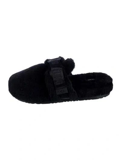 Pre-owned Ugg Shearling Slippers In Black