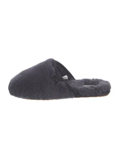 Pre-owned Ugg Shearling Slippers In Blue