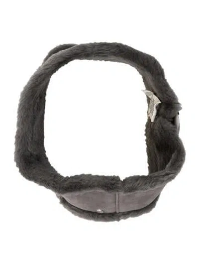 Pre-owned Ugg Shearling Stole W/ Tags In Grey