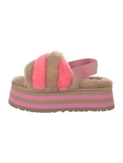 Pre-owned Ugg Shearling Striped Espadrilles In Multi