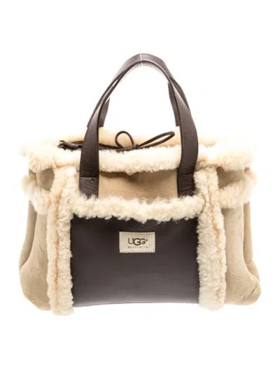 Pre-owned Ugg Shearling Tote In Neutrals