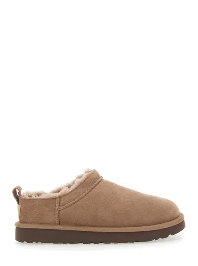 Ugg Shearling-lined Suede Ankle Boot In Beige
