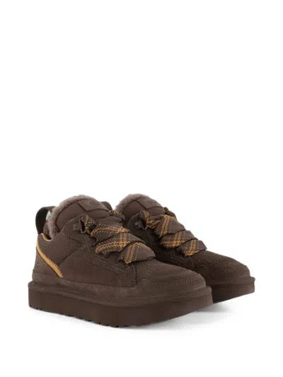 Ugg Shearling-lined Suede Sneakers In Brown