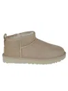 Ugg Sheepskin And Suede Ultra Mini Boots In Grey