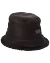 Ugg Sheepskin Bucket Hat In Black