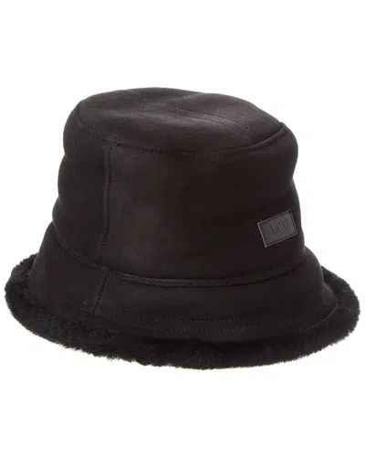 Ugg Sheepskin Bucket Hat In Black
