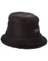 Ugg Sheepskin Bucket Hat In Black