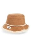 Ugg ® Sheepskin Bucket Hat In Chestnut/chestnut