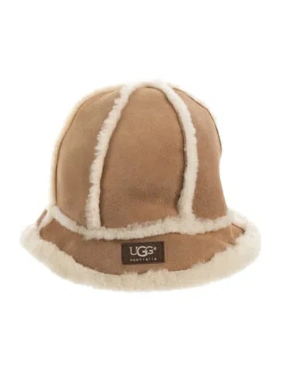 Pre-owned Ugg Sheepskin Bucket Hat In Neutral