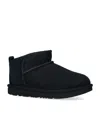 Ugg Classic Ultra Mini Sheepskin Ankle Boots 7-10 Yea In Black