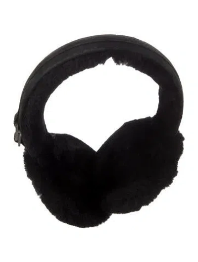 Pre-owned Ugg Sheepskin Ear Muffs In Black