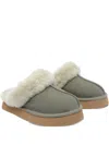 Ugg Lace-up Leather Slip-ons Rubber Sole In Green