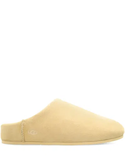 Ugg Sheepskin-lining Flat-sole Mule In Yellow