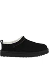 Ugg Micro Slippers With Flat Platform Sole In Black