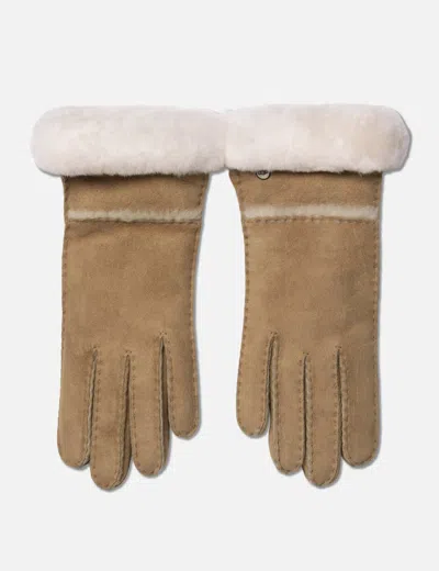 Ugg Sheepskin Seamed Glove In Brown