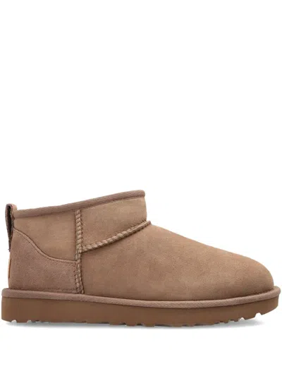 Ugg Sheepskin Suede Boots In Brown