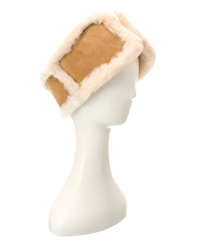Ugg Sheepskin Suede Headband In Brown