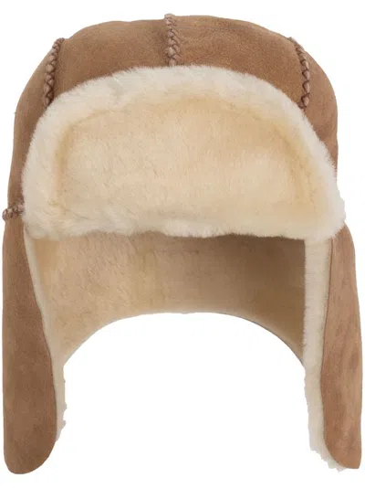 Ugg Kids' Sheepskin Trapper In Brown