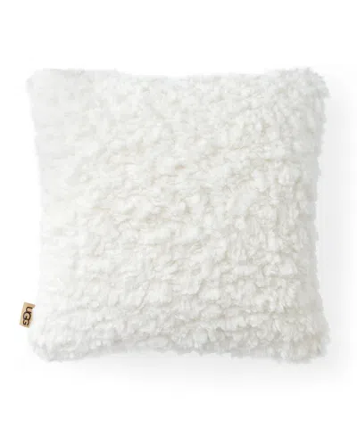 Ugg Shira Textured Decorative Pillow, 20" X 20" In White