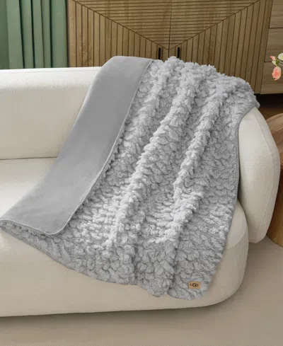 Ugg Shira Textured Throw, 50" X 70" In Gray