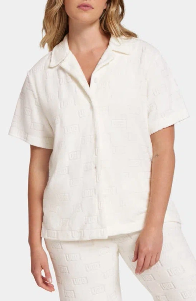 Ugg Shirina Block Terry Cloth Pajama Top In Nimbus