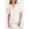 Ugg Shirina Block Terry Cloth Pajama Top In White