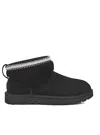 Ugg Classic Ultra Mini Maxi Curly Suede Ankle Boots In Black