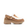 Ugg 60mm Esmee Fur-trim Pumps In Brown