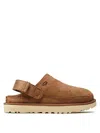Ugg Goldenstar 1138252-che Clogs Women Chestnut Suede Adjustable Heel Strap Gug7 In Brown