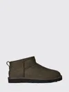 Ugg Embossed Stitching Leather Boots In Gray