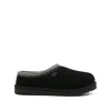 Ugg Mens Black Tasman Ii Shearling-lined Suede Slippers Eur 41 / 7 Uk In Multi