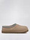 Ugg Tasman Suede Flat Mules In Sand