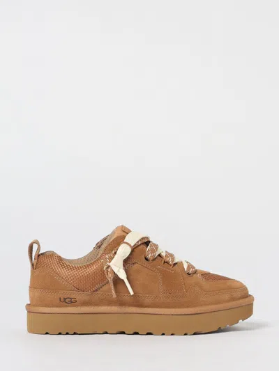 Ugg Suede And Mesh Sneakers With Trekking Laces In Brown