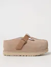 Ugg Lace-up Flatform Sole Round Toe Shoes In Sand