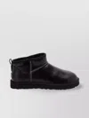 Ugg Classic Ultra Mini Leather Ankle Boots With Plush Lining