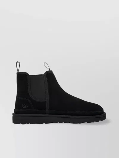 Ugg Short Elastic Panel Boots In Black
