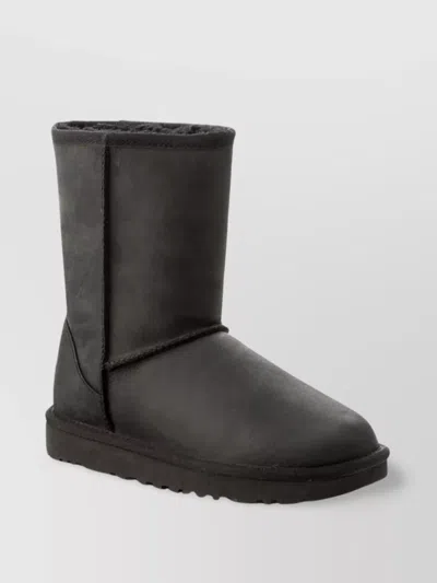 Ugg Short Leather Flat Sole Boots
