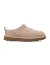 Ugg Short Suede Ankle Boots With Shearling Lining And Pull Tab In Pink
