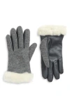 Ugg ® Shorty Genuine Shearling Gloves In Burgundy