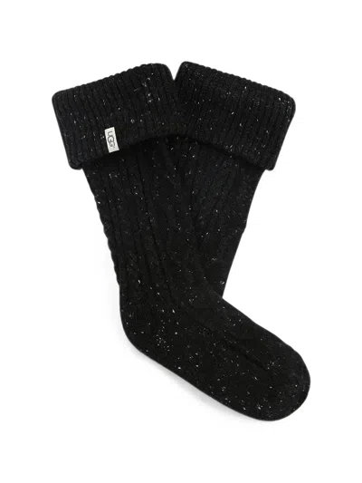 Ugg Sienna Cable-knit Socks In 블랙