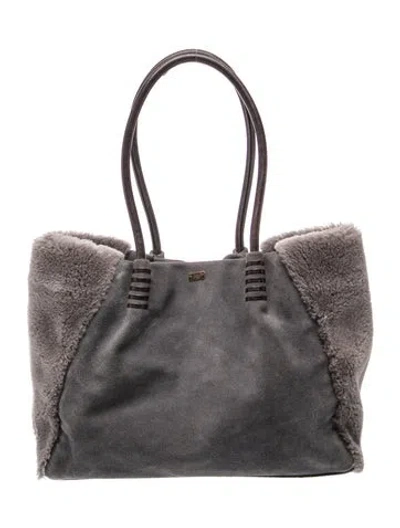 Pre-owned Ugg Signature Shoulder Bag In Grey