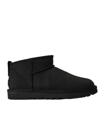 Ugg Classic Mini Ii Sheepskin-lined Suede Mini Boots For Women In Black