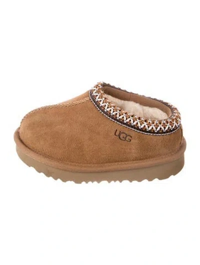 Pre-owned Ugg Kids' Size 7 Suede Slip On Shoes In Brown