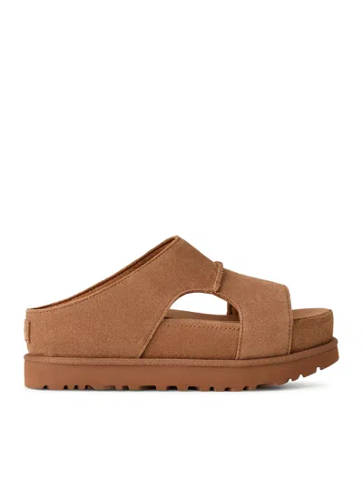 Ugg Slide Goldenstar Hi Cutout In Brown