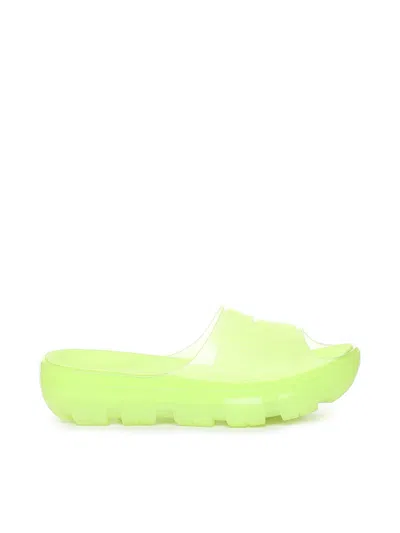 Ugg Slide Sandals In Chartreuse